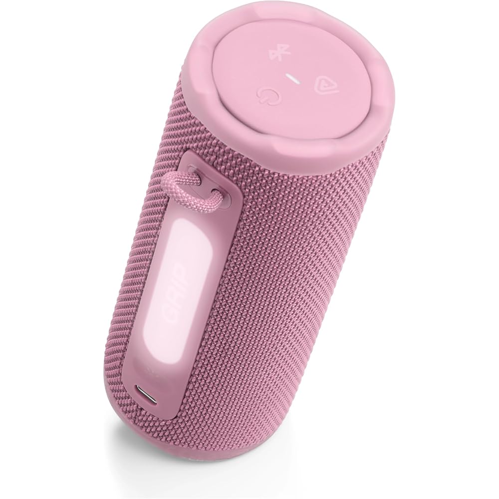 JBL GRIP / Smart Size Portable Speaker / Bluetooth Compatible / IP68 Dustproof & Waterproof / Ambient Light / App Compatible / USB-C / AURA CAST Multi