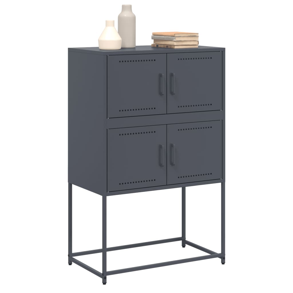 Sideboard Anthracite 68.5 x 38.5 x 107 cm Steel