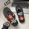 Fashion 2024 summer new men's cartoon flip-flops fashion casual comfortable flat beach men's shoes home wading sandals non-slip
