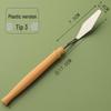 Rosewood Handle Oil Painting Knife: Acrylic & Gouache Pigment Scraper with Varnishing Flat and Pointed Blades