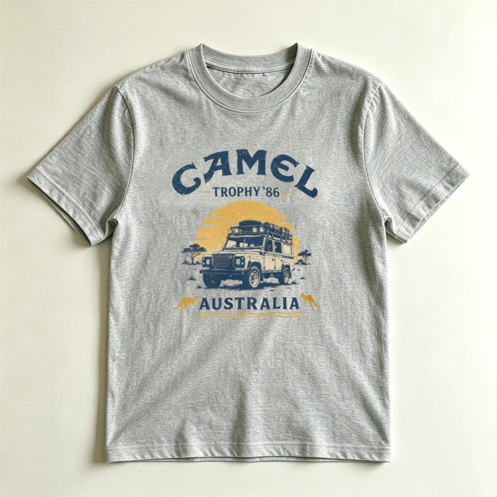 Retro Australia Outback Camel Trophy 1986 Overland Truck Graphic Shirt Vintage Safari Adventure Casual Top Unisex Unisex Cotton Tops S