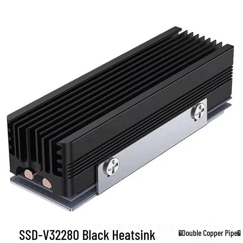 Dual Copper Tube M.2 NVMe SSD Heatsink Aluminum Alloy 2280 CPU Cooler