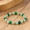 Two Tone Green Jade Beaded Bracelet With Gold Spacers Serene Fashion Jewelry For Men And Women Daily Wear Simple Versatile Accessory