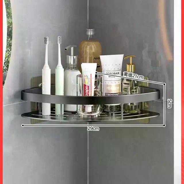 D5 Bathroom Shelf Accessories Shampoo Rack Makeup Storage Bathroom Organizer Shower Shelf Accessories No Drill Wall Corner Shelf