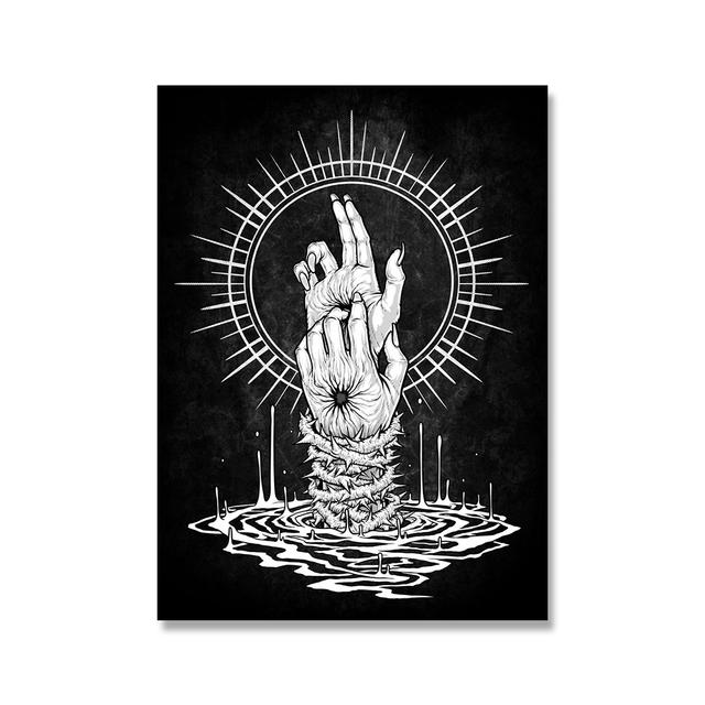 

Ретро Diablo Halo постеры и принты Небесная Богиня Звезды Холст Картина Волшебная Рука Настенные Панно для Спальни Домашний Декор 21*30cm