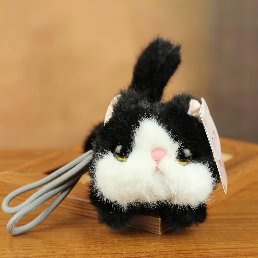 Cute Cat Plush Keychain Soft Toy With Pp Cotton Filling For Bag Decor And Gift