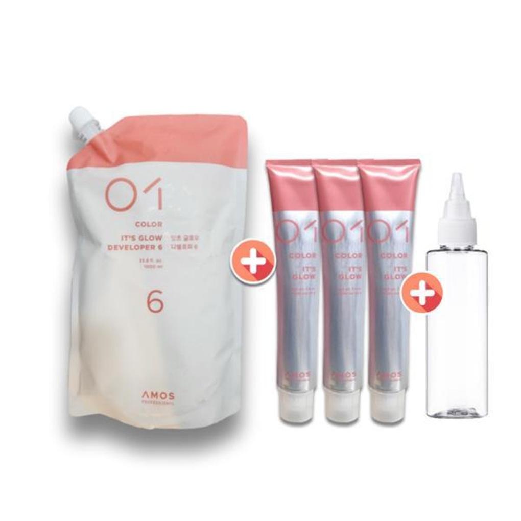 Amos Colorgenic It's Glow 7RB Hair Dye NEW 3+ Developer (Oxidation/Bleaching) + 80 Containers