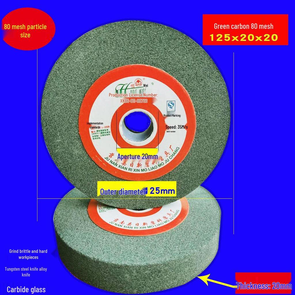 Multi-Material Grinding Wheel: White Corundum, Brown Corundum, Green Silicon Carbide - Perfect for Bench Grinders and Knife Sharpeners