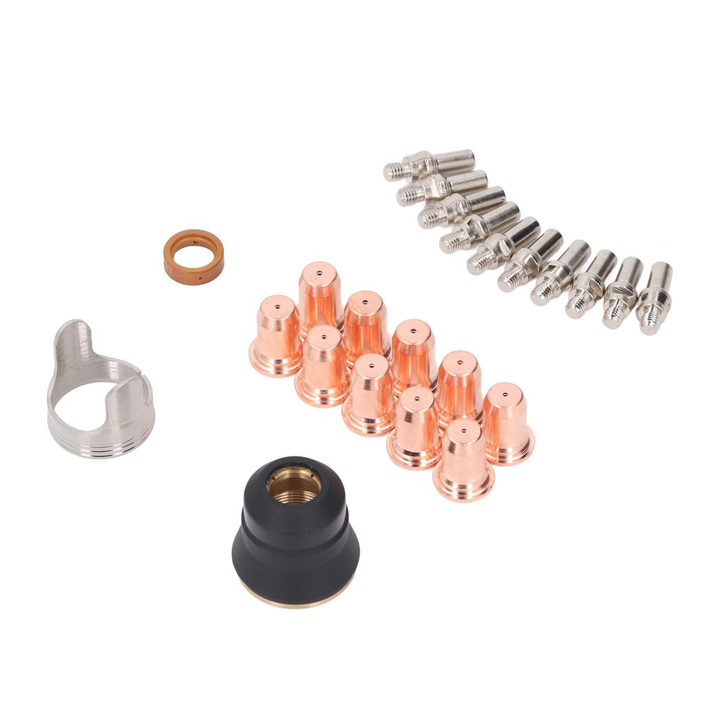 23PCS Set Plasma Cutter Consumables Plasma Cutting Nozzle Electrode Shield Cup and Ring