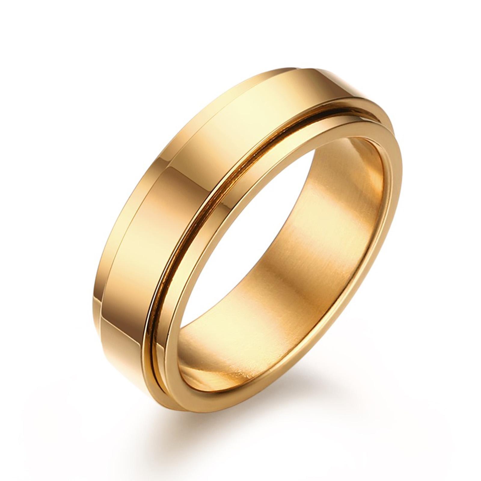 

Stainless Steel Spinner Fidget Ring for Men Women Anxiety Jewelry Size 5 To 12 5