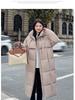Winter Dicke Baumwolle Koreanischer Stil Lockerer Schnitt Langarm Kapuzen Steppmantel