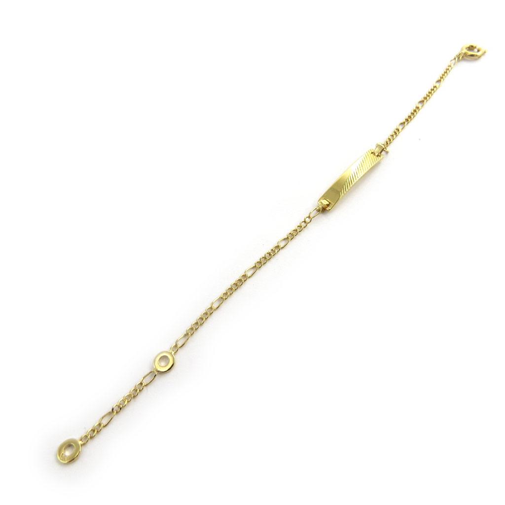 Les Trésors De Lily [M8855] - Gourmette Plaqué Or 'Bambino' doré - 21x4 mm