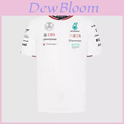 Camiseta Estilosa de Manga Curta 2024 da Equipe F1 -benz com Caimento Solto Confortável