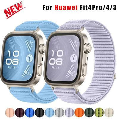 Nylon Woven Strap for Huawei Watch Fit 4 Pro/4 3 Original Official Bracelet Breathable Watchband Correa for Huawei Watch Fit 4/3