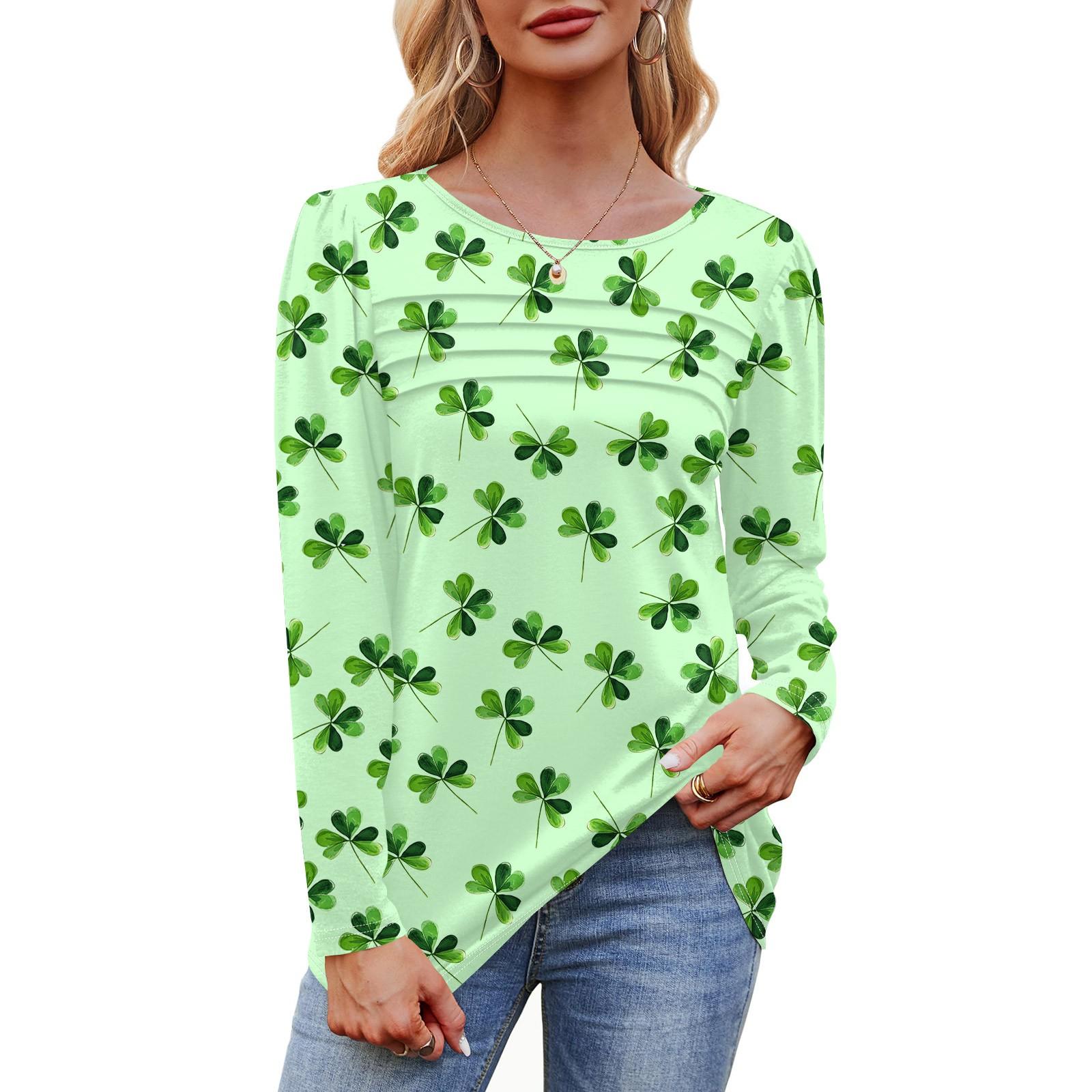 

Женский свободный повседневный топ с круглым вырезом и длинными рукавами, модный топ S