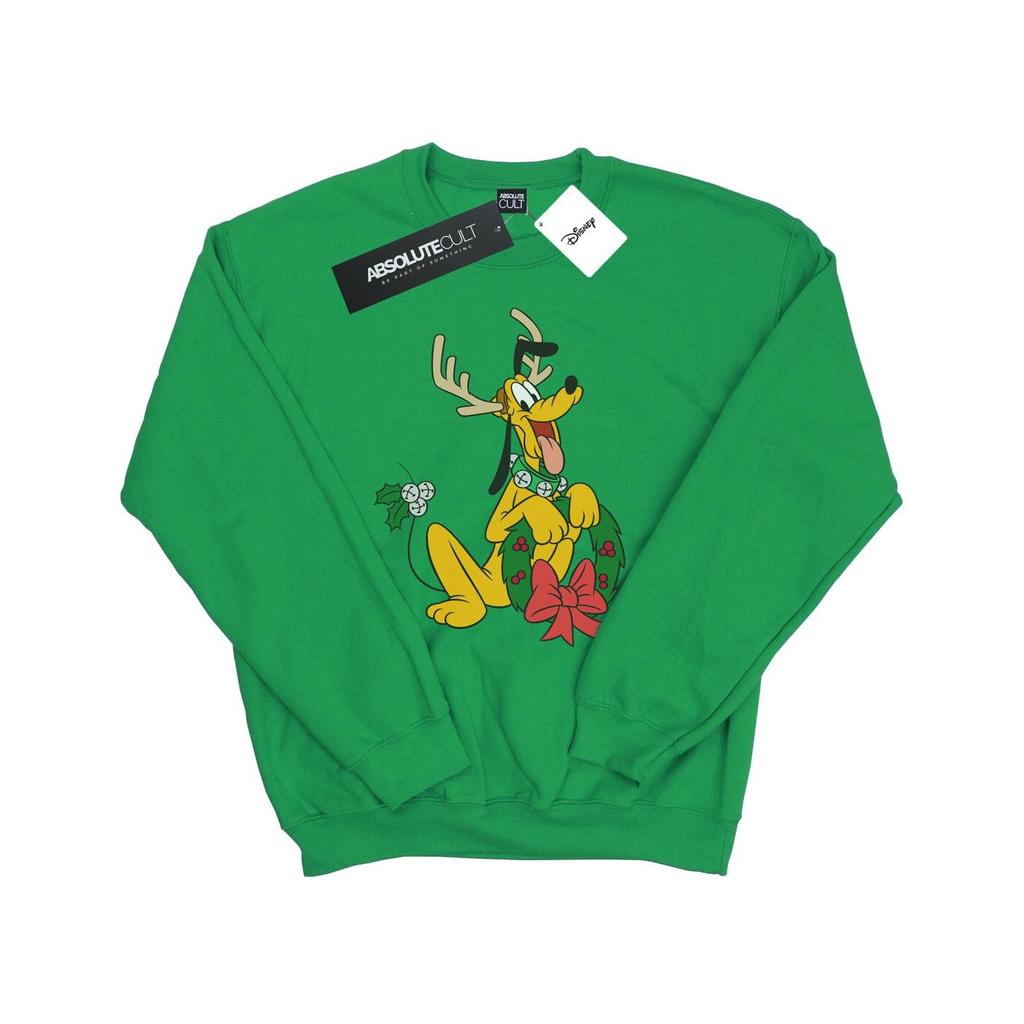 Disney Mens Pluto Christmas Reindeer Sweatshirt