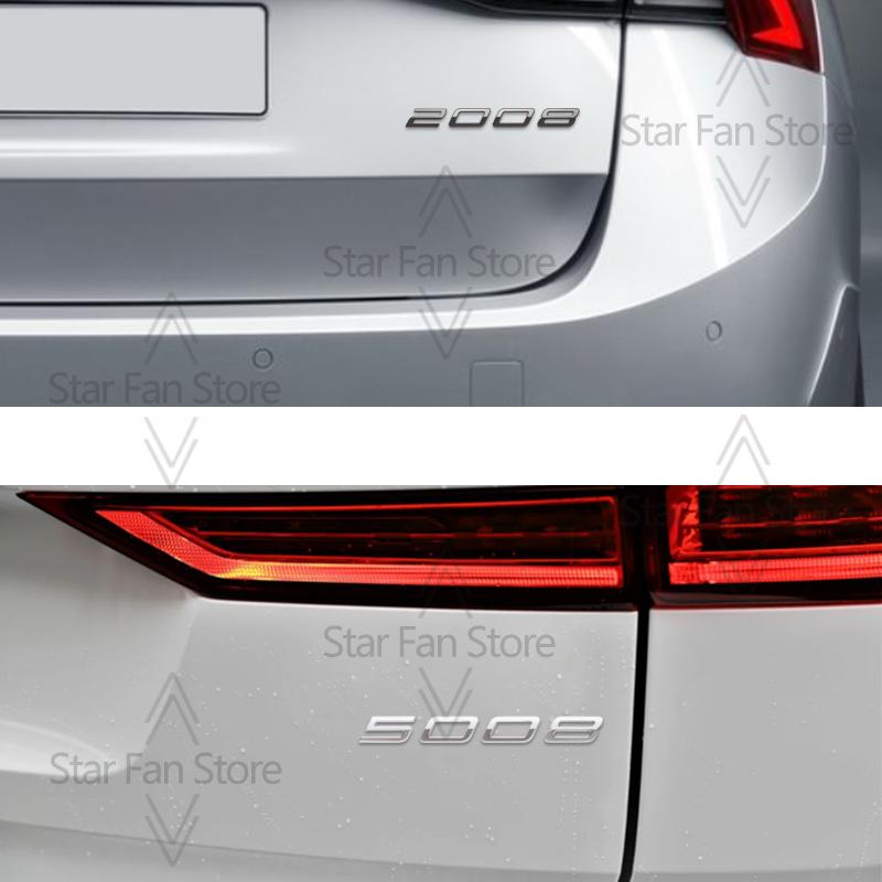 Metal For New Peugeot 3008 2008 5008 Logo Badge 3D Stickers Fender Emblem m Decal Auto Accessories Letter Decoration Car Styling