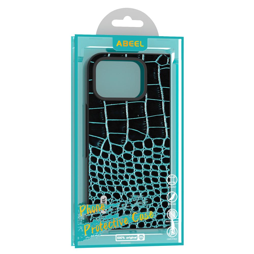 ABEEL For Google Pixel 9 Pro Fold 5G Case Genuine Cow Leather Back Phone Cover Crocodile Texture