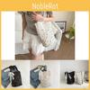 Fashionable Spring Lace Shoulder Tote Bag 2024 New Bucket Bag Women Casual Commuting Underarm Bag In Black And Off-white