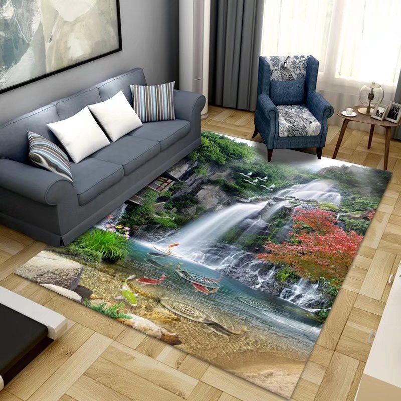 3D chodba Zelená záhradná cesta Dlhý koberec Dekorácia obývacej izby Domáca ulička Protišmykové podlahové rohože Moderný dekoračný koberec pred vchodom