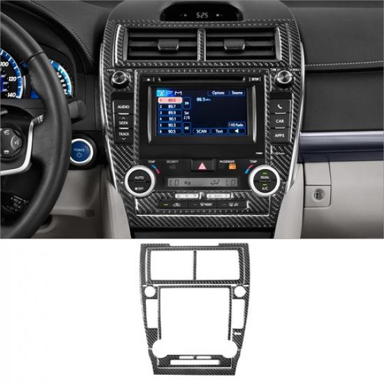 6Pcs Carbon Fiber Interior Central Console Cover Trim For Toyota Camry 2012-2014