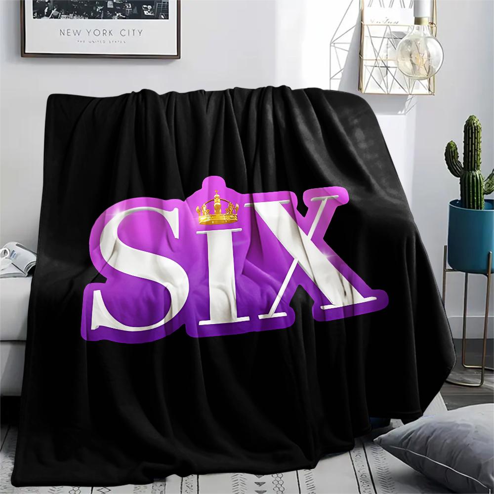 1PC SIX Print Flannel Blanket, High quality All Seasons, Home Decor, Warmth and Comfort, Perfect for Christmas Gifts