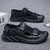 Herren Sandalen weiche Sohle Sommer neu Vietnamesische Römische Freizeit-Strandschuhe Netzlochschuhe atmungsaktive Zehenkappe Lederschuhe
