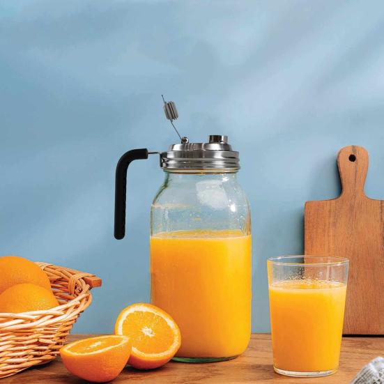 Mason Jar Pour Spout Lid with Handle Wide Mouth Flip Cap
