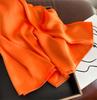 Versatile Silk-Like Scarf: Women's Spring/Summer Plain Gauze Wrap - Headscarf, Beach Towel, or Korean Satin Style