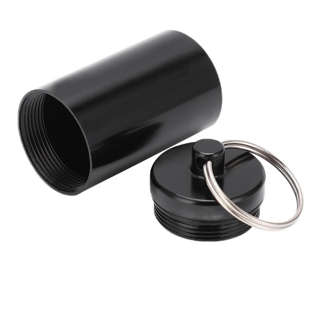 Aluminiumlegierung Medikamentenbehälter Schlüsselanhänger Pillendose für Outdoor-Camping-Wandern