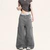 Vintage Solid Cargo Pants Men Women High Street Straight Leg Washed Work Trousers