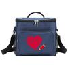 Thermal Organizer Handbag Insulated Lunch Bags Cooler Box for Student Portable Waterproof Camping Storage Boxes Love Printing