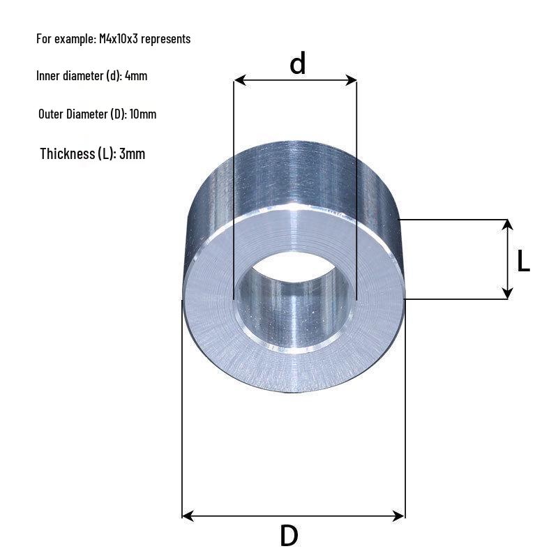 Thickened Aluminum Alloy Hollow Spacer with Flat Washer and Gasket