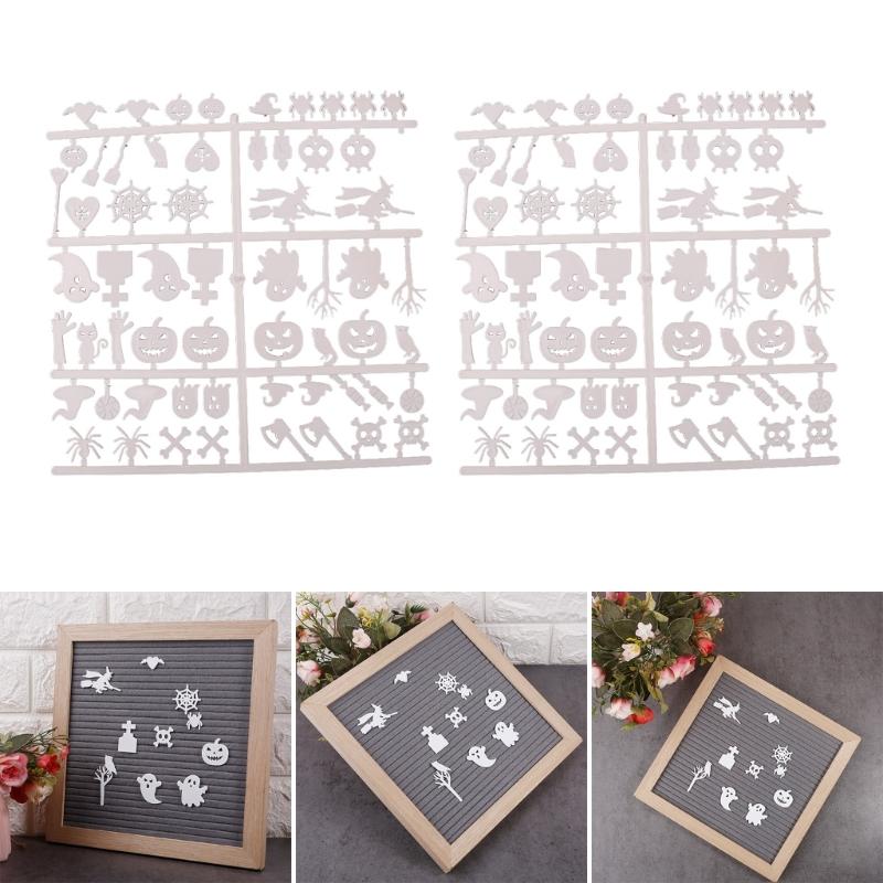Halloween Letters for Felt Letter Board Set of 2 Message Board Letters for Changeable Plastic Letterboard Home Office