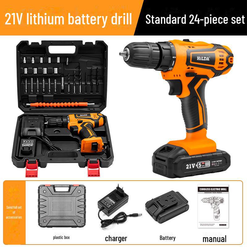 Hilda Multifunction Rechargeable Lithium Electric Drill & Screwdriver