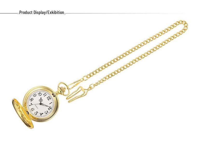 Luxury Double-Sided Polished Classic Retro Pocket Watch – Men’s & Women’s Quartz Pendant Antique Gift Watch