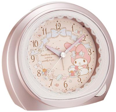 Clock Alarm Clock Table Clock Character Sanrio My Melody Analog Pink Metallic CQ143P