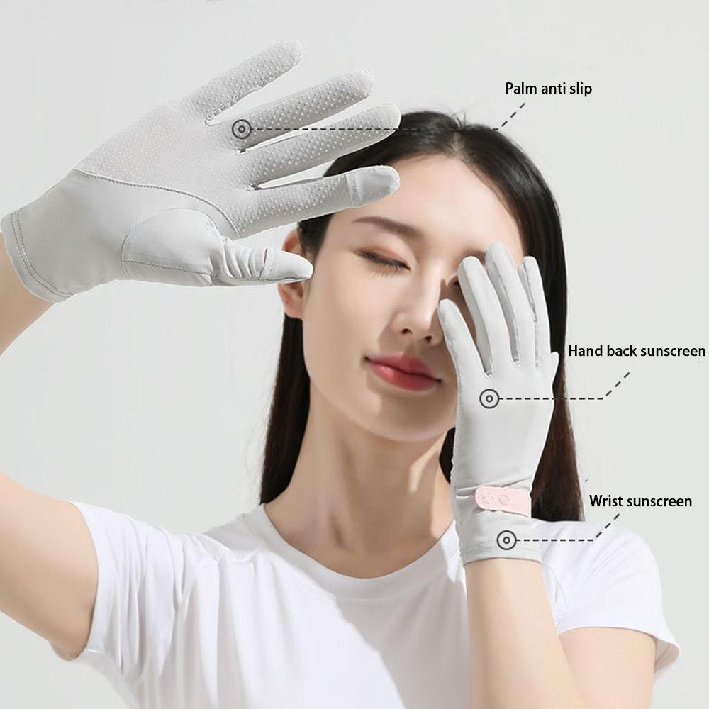 Touch Screen Sunscreen Gloves Anti-UV Mittens Fashion Riding Gloves Women