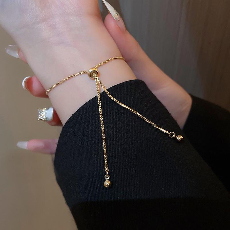 Women Gold Four Leaf Clover Bracelet Adjustable Delicate Bangle Wedding Party Jewelry Gift