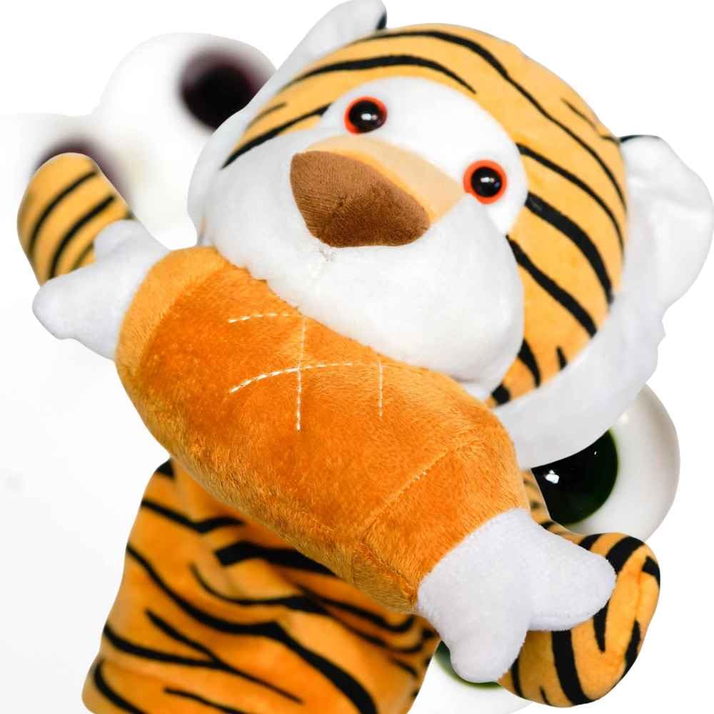 Tiger Puppet Plush Toy with Open Mouth [Meat Included]