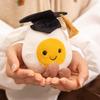 Boiled Egg Plush Toy - Humorous Simulation Egg Figurine, Fried Egg Doctor, Ornament, Graduation Gift for Boys
