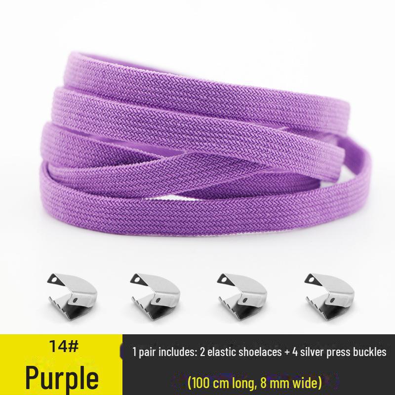 Lacci Elastici Pigri da 8MM - Spandex Doppio Strato Senza Lacci per Bambini con Fibbia Elastica