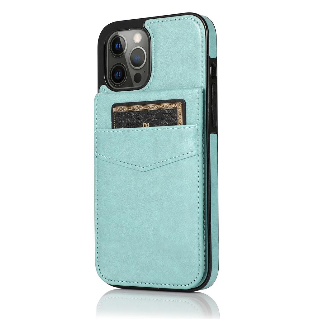 Custodia Portafoglio In Pelle PU Per IPhone 13 Mini | Con 9 Slot Carte E Cerniera | Marrone