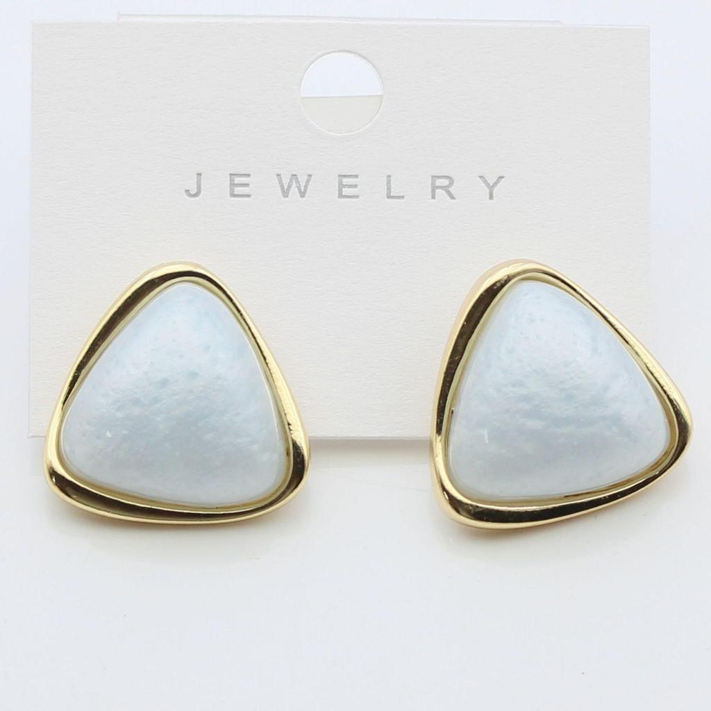 Korean Style Candy Color Resin Oval Stud Earrings - Sweet, Simple, Versatile, Fairy Fresh Design