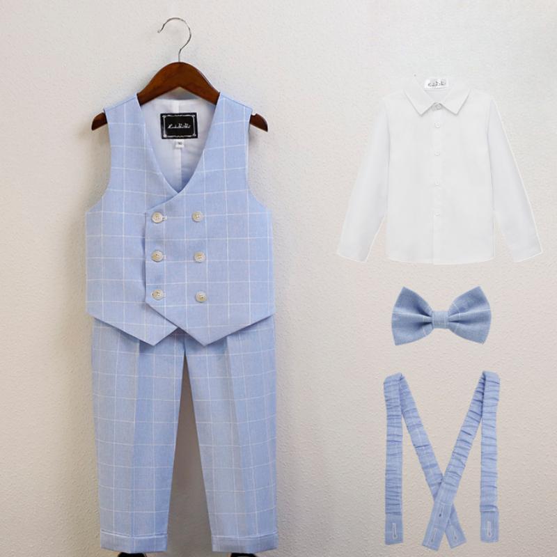 

Детский жилет, весенний новый модный клетчатый британский стиль, наряд для ведущего, свадебный костюм для мальчика, торжественная одежда на день рождения ребенка 120cm красный