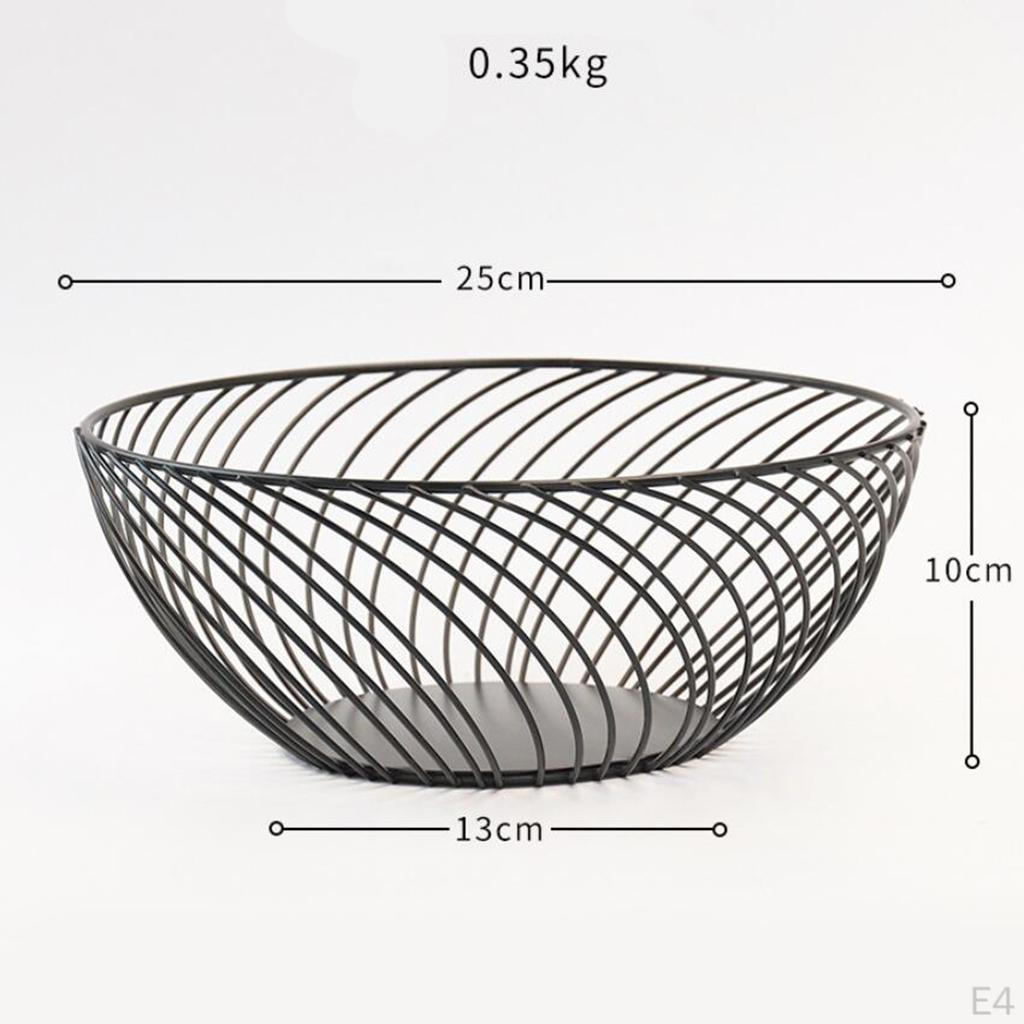 Simple Basket Iron Wire Organizer Vegetable Rack Storage Tray Holder Table