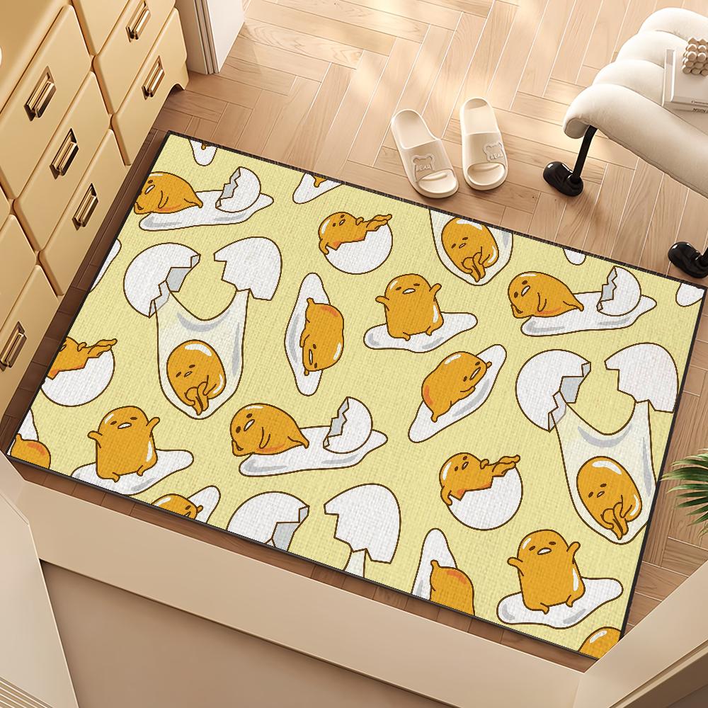Cute Gudetama Lazy EGG Small Carpet Bedside Kitchen Bath Living Home House Bedroom Floor Mat Doormat  Decoration