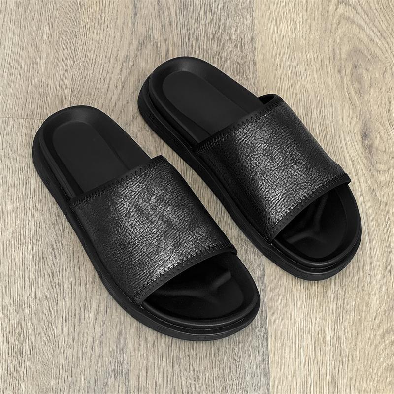 Genuine Leather Sandals Men Classic Summer Soft Bottom Slippers Soft Slippers Outdoor Lightweight Flat Designer Shoes