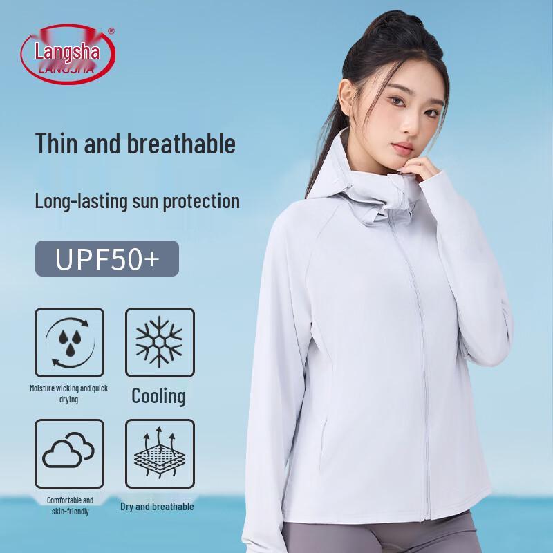 LangSha Women s Hooded Ice Silk UV Protection Jacket XL