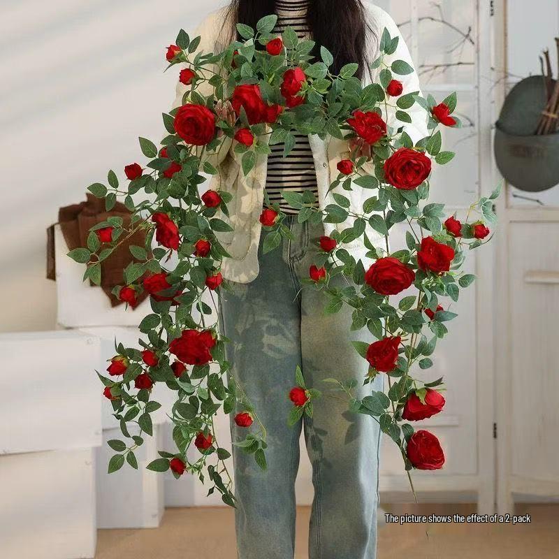 Simulierte Rosenblumenranke zur Wanddekoration & Landschaftsgestaltung